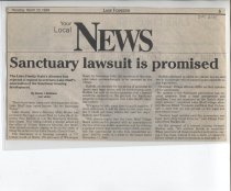 Sanctuary Lawsuit is Promised
